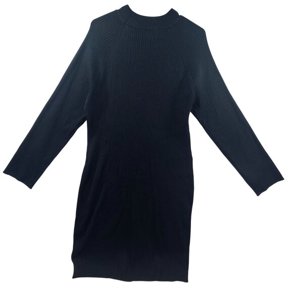 No Boundaries Womens Black Tight Knit Sweater Midi Size M/L/XL/XXL Bodycon Dress - Picture 6 of 8